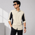 Sage Green Black Color-Block Full-Sleeve Shirt