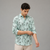 Light Mint Dark Geometric Full-Sleeve Shirt