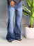 Wide Leg Blue & White Jeans